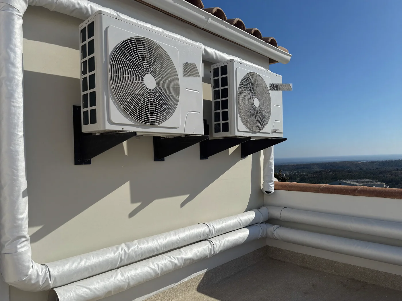 Two condensers, tidy trunking